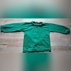 Vintage, 2T, Buster Brown, Green, Long Sleeve Shirt, Ruffled Neck
